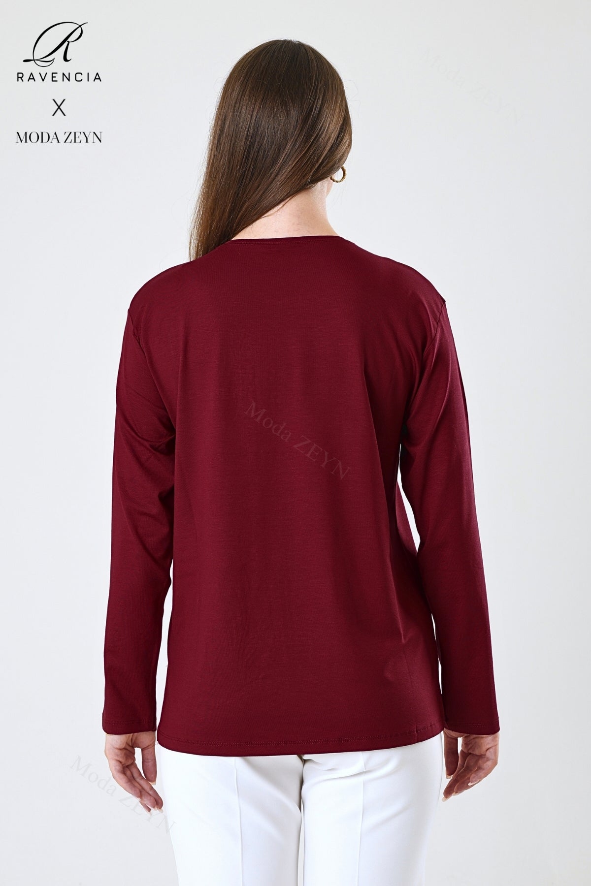 Kadın Orta Yaş Ve Üzeri Viskon Halka Şerit Desen Taşlı Işlemeli Likralı Anne Penye Bluz