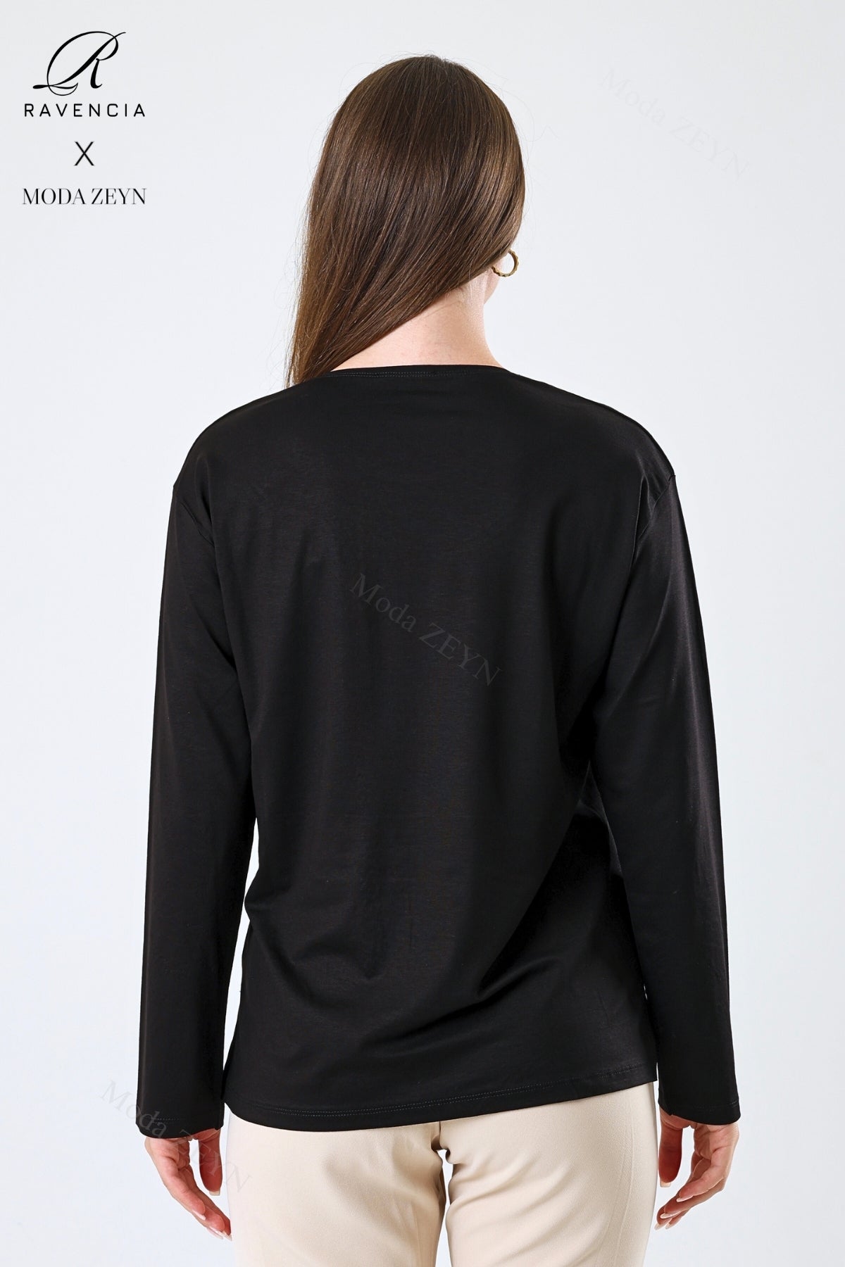 Kadın Orta Yaş Ve Üzeri Viskon Halka Şerit Desen Taşlı Işlemeli Likralı Anne Penye Bluz