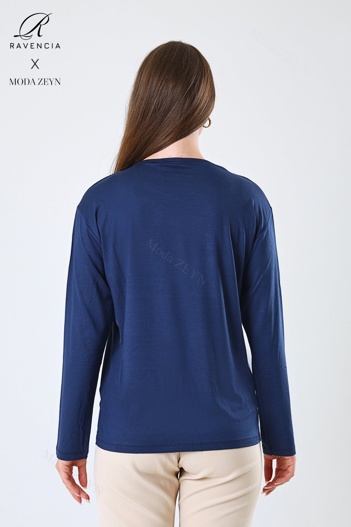 Kadın Yaprak Desenli Eteği Ve Yakası Taşlı Işlemeli Likralı Viskon Anne Penye Bluz