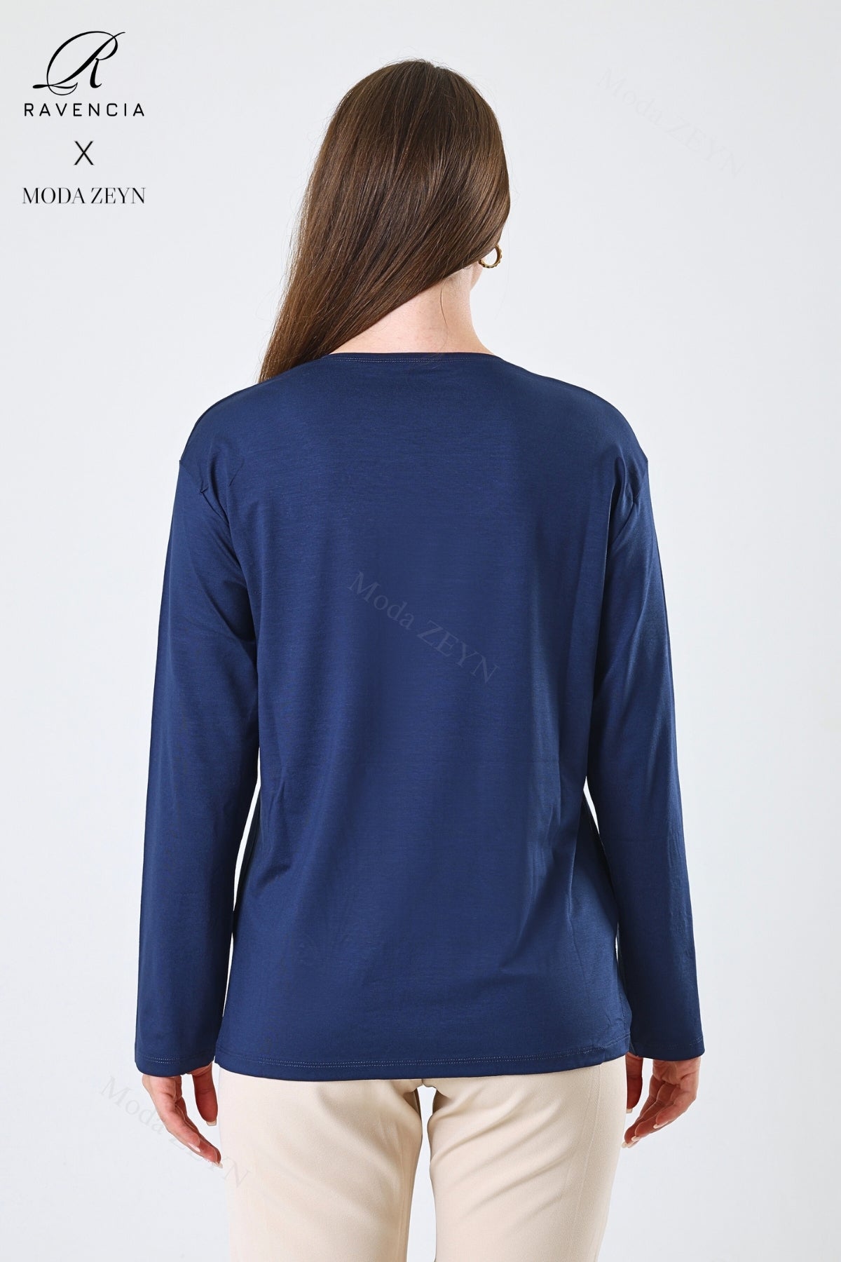 Kadın Orta Yaş Ve Üzeri Viskon Halka Şerit Desen Taşlı Işlemeli Likralı Anne Penye Bluz