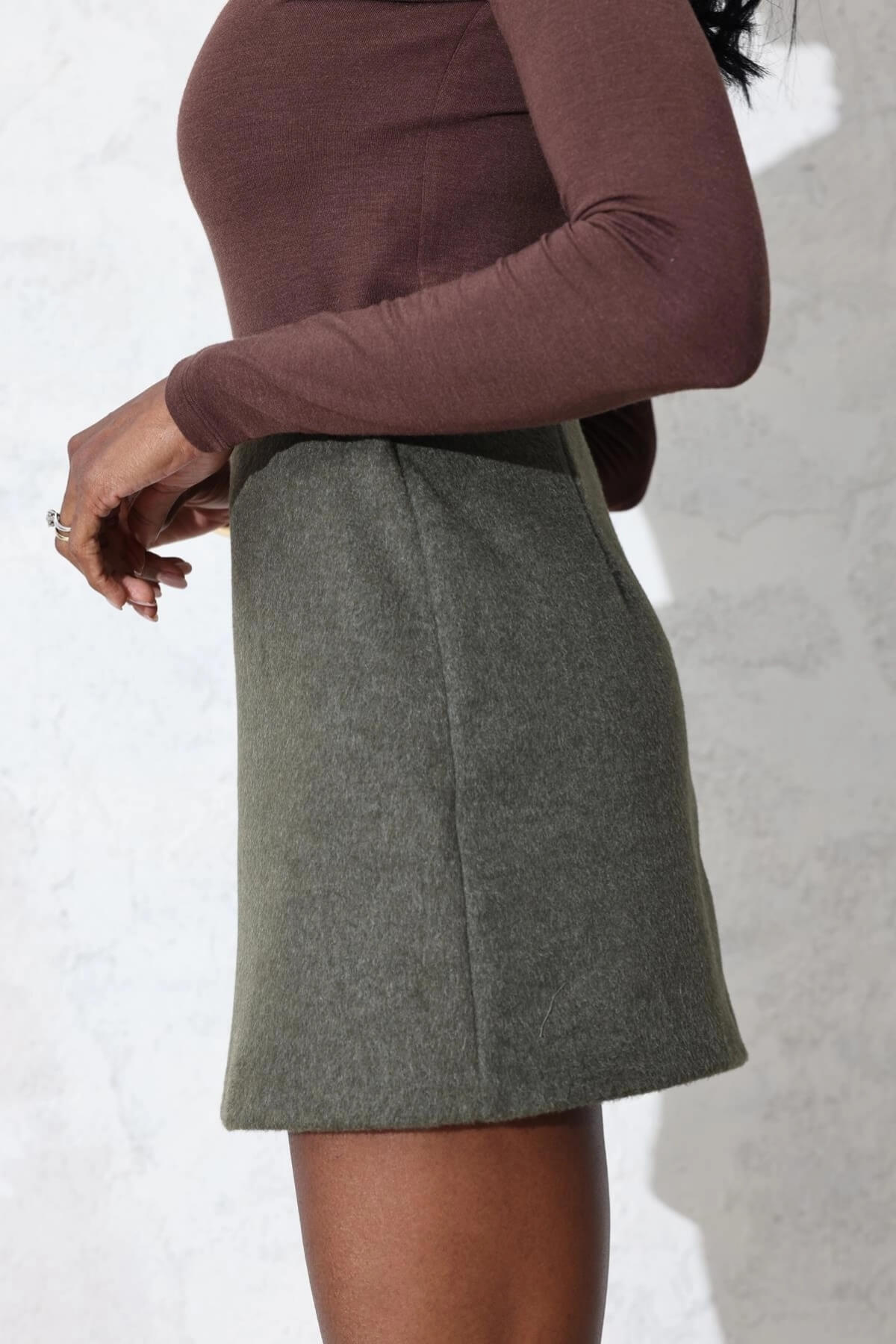 Kadın Premium Kalite Kaşe Mini Etek