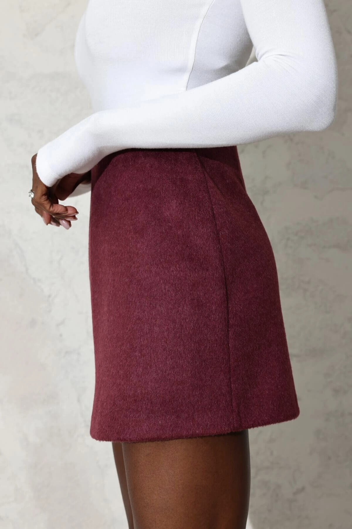 Kadın Premium Kalite Kaşe Mini Etek