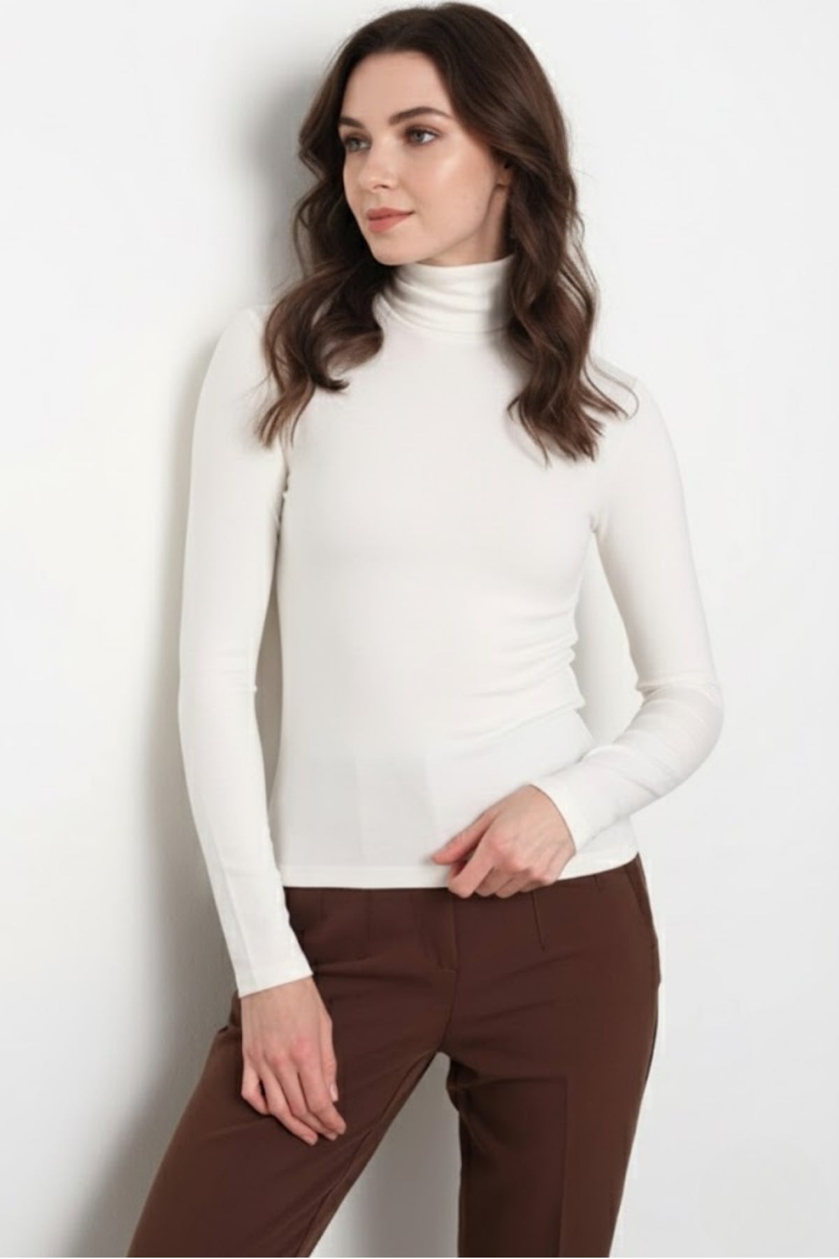 Kadın Premium Kalite Balıkçı Yaka Likralı Bluz