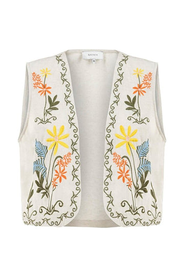 Kadın Çiçekli Nakışlı Yelek