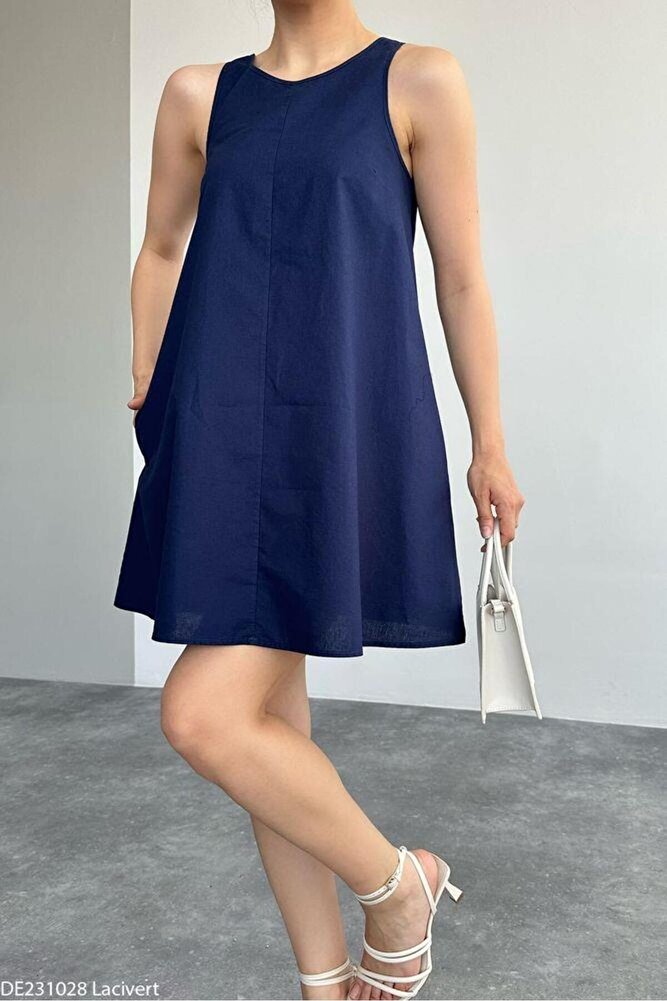 Kadın Halter Yaka Mini Boy Elbise