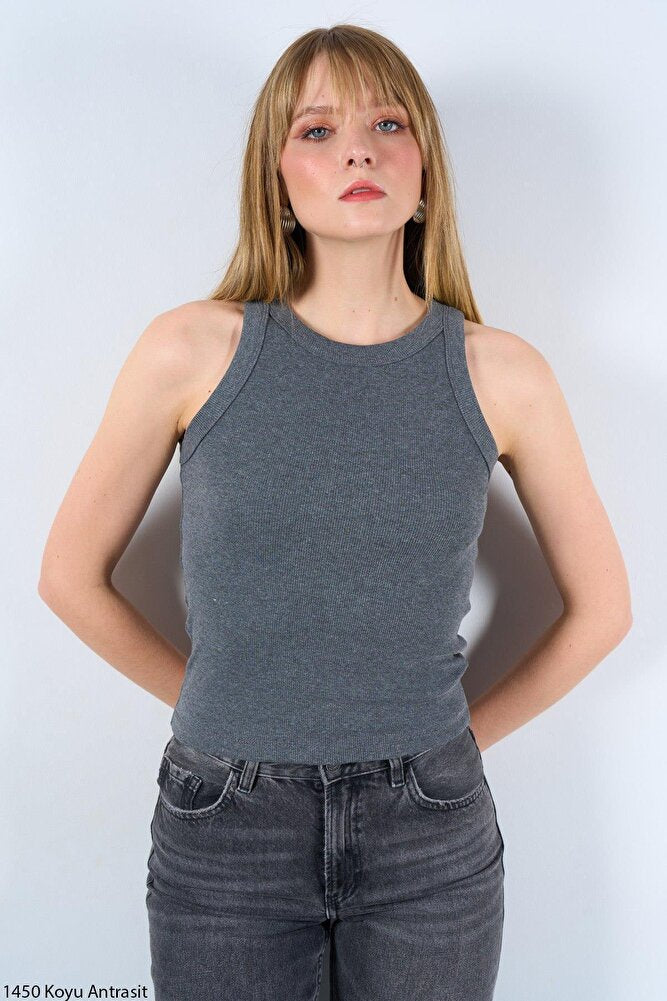 Kadın Kaşkorse Askılı Bluz