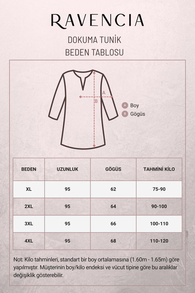 Kadın Geometrik Benek Desenli Bisiklet Yaka Bağcıklı Dokuma Viskon Tunik