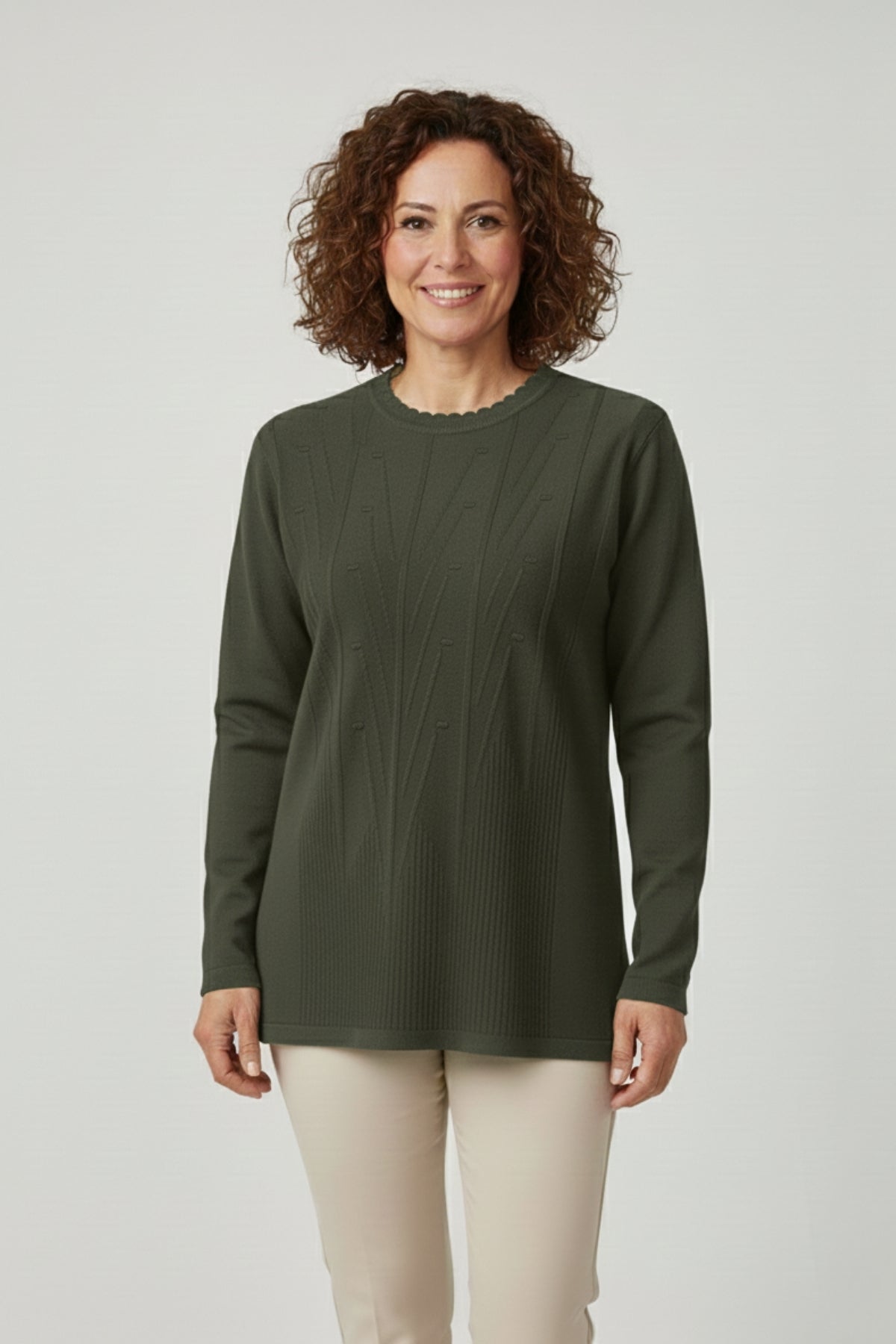 Kadın Triko Mevsimlik Soğuk İplik Bisiklet Yaka Genç Anne Kazak