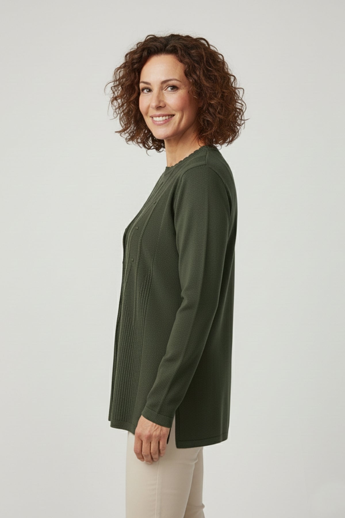 Kadın Triko Mevsimlik Soğuk İplik Bisiklet Yaka Genç Anne Kazak