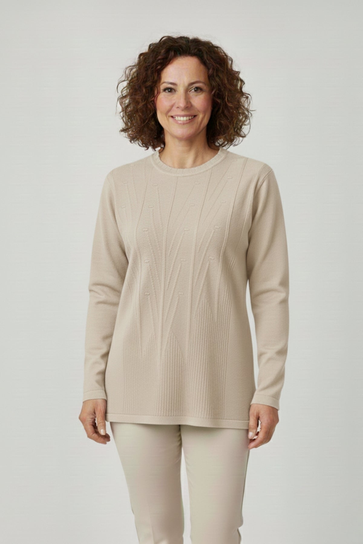 Kadın Triko Mevsimlik Soğuk İplik Bisiklet Yaka Genç Anne Kazak