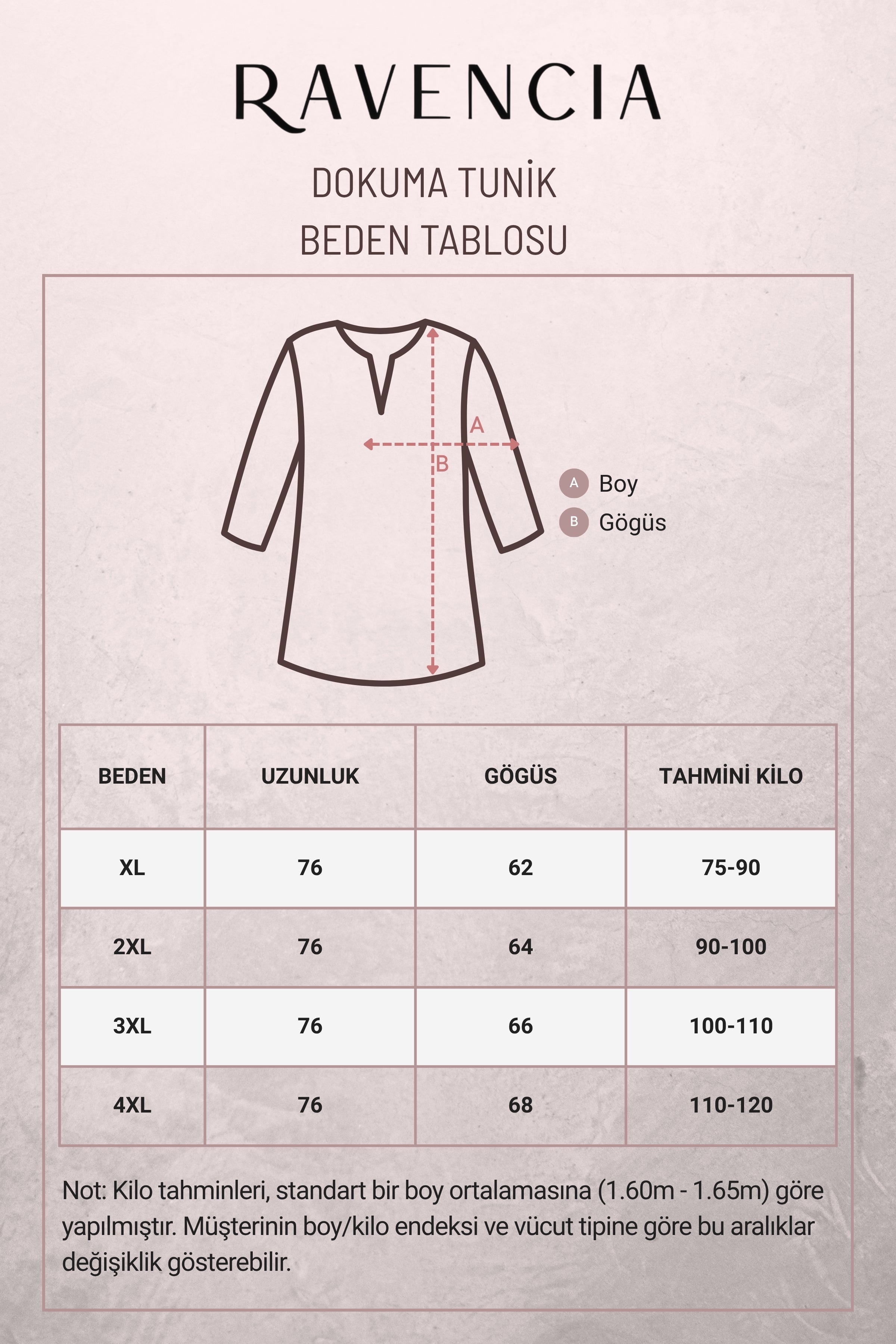 Cizgi Desenli Dokuma Kadın Tesettür Tunik