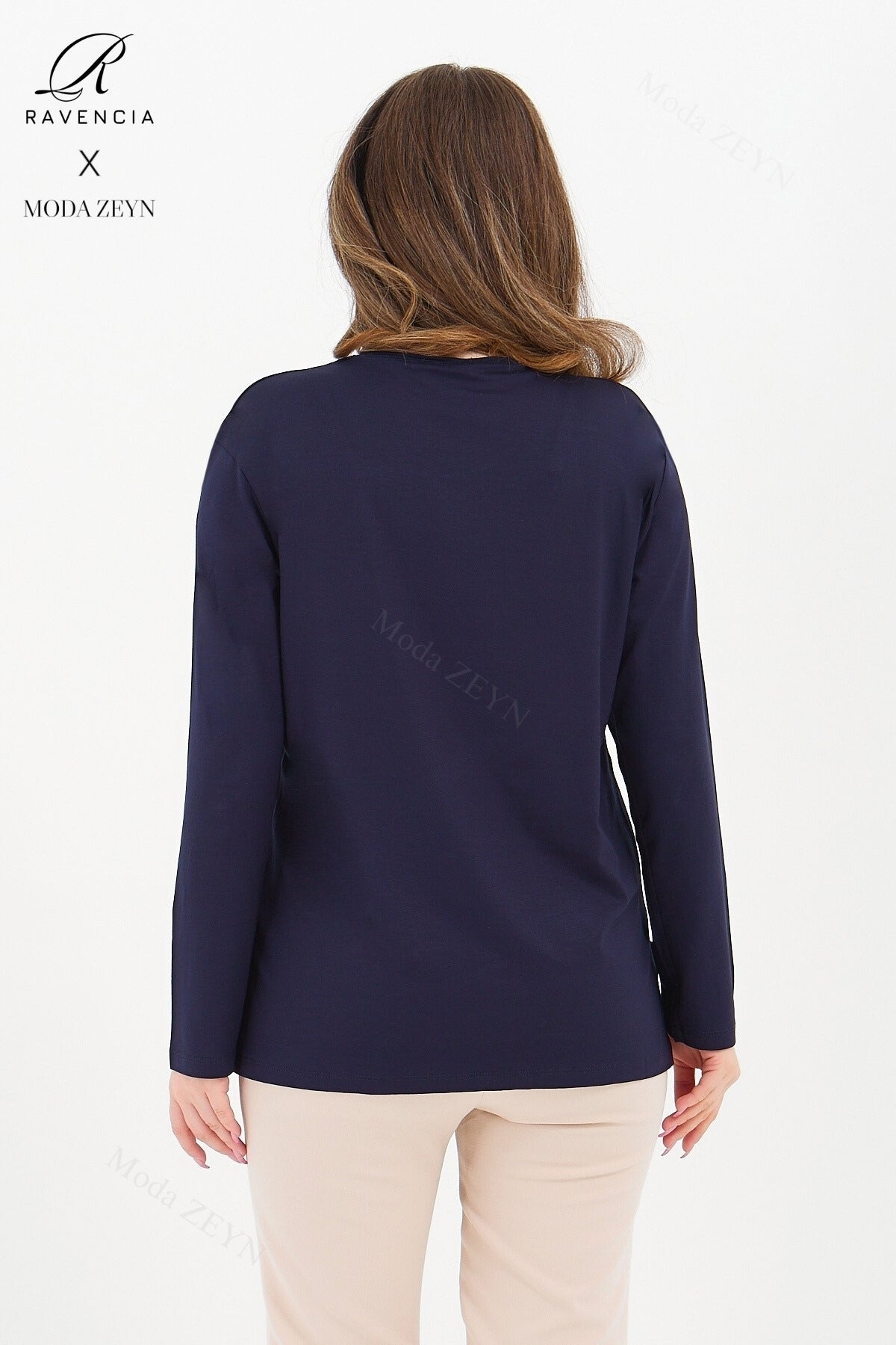 Kadın Orta Yaş Ve Üzeri Viskon Damla Yaprak Desen Taşlı Işlemeli Likralı Zümrüt Anne Penye Bluz