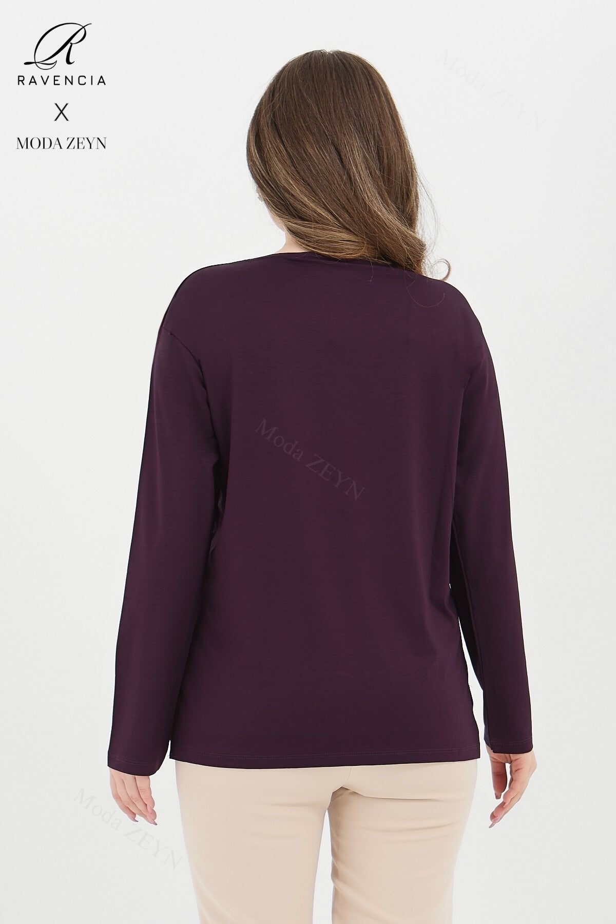 Kadın Orta Yaş Ve Üzeri Viskon Damla Yaprak Desen Taşlı Işlemeli Likralı Zümrüt Anne Penye Bluz