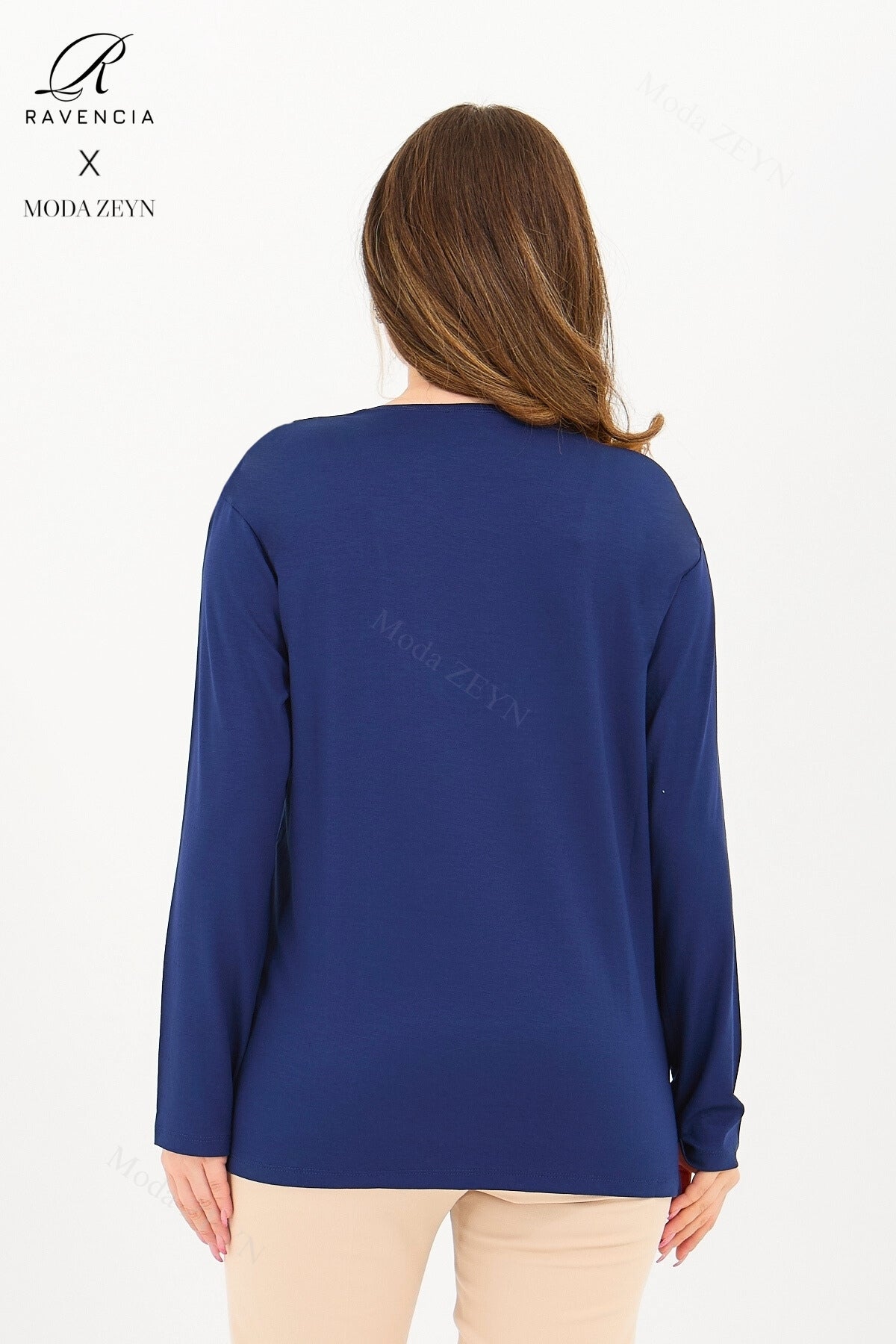 Kadın Orta Yaş Ve Üzeri Viskon Damla Yaprak Desen Taşlı Işlemeli Likralı Zümrüt Anne Penye Bluz