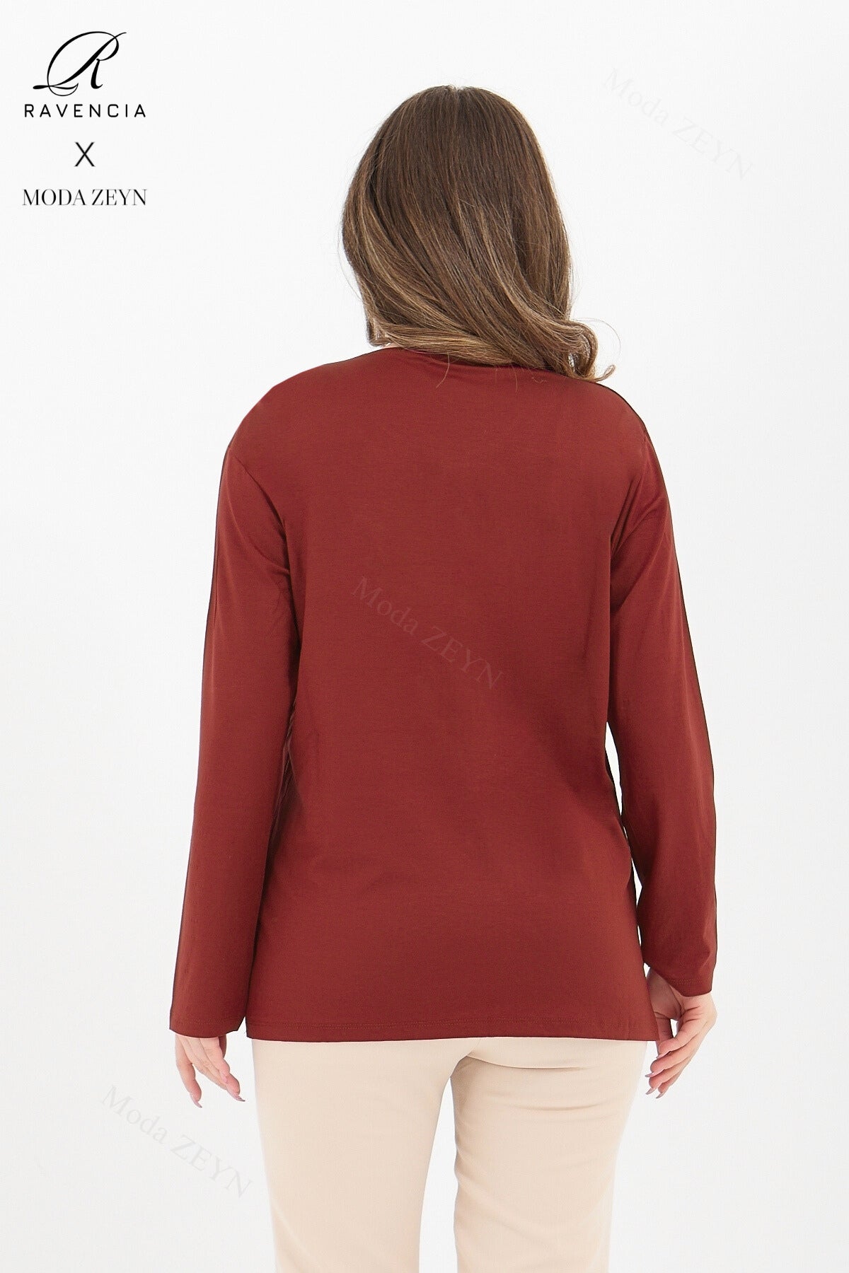 Kadın Orta Yaş Ve Üzeri Viskon Damla Desen Taşlı İşlemeli Likralı Bej Anne Penye Bluz