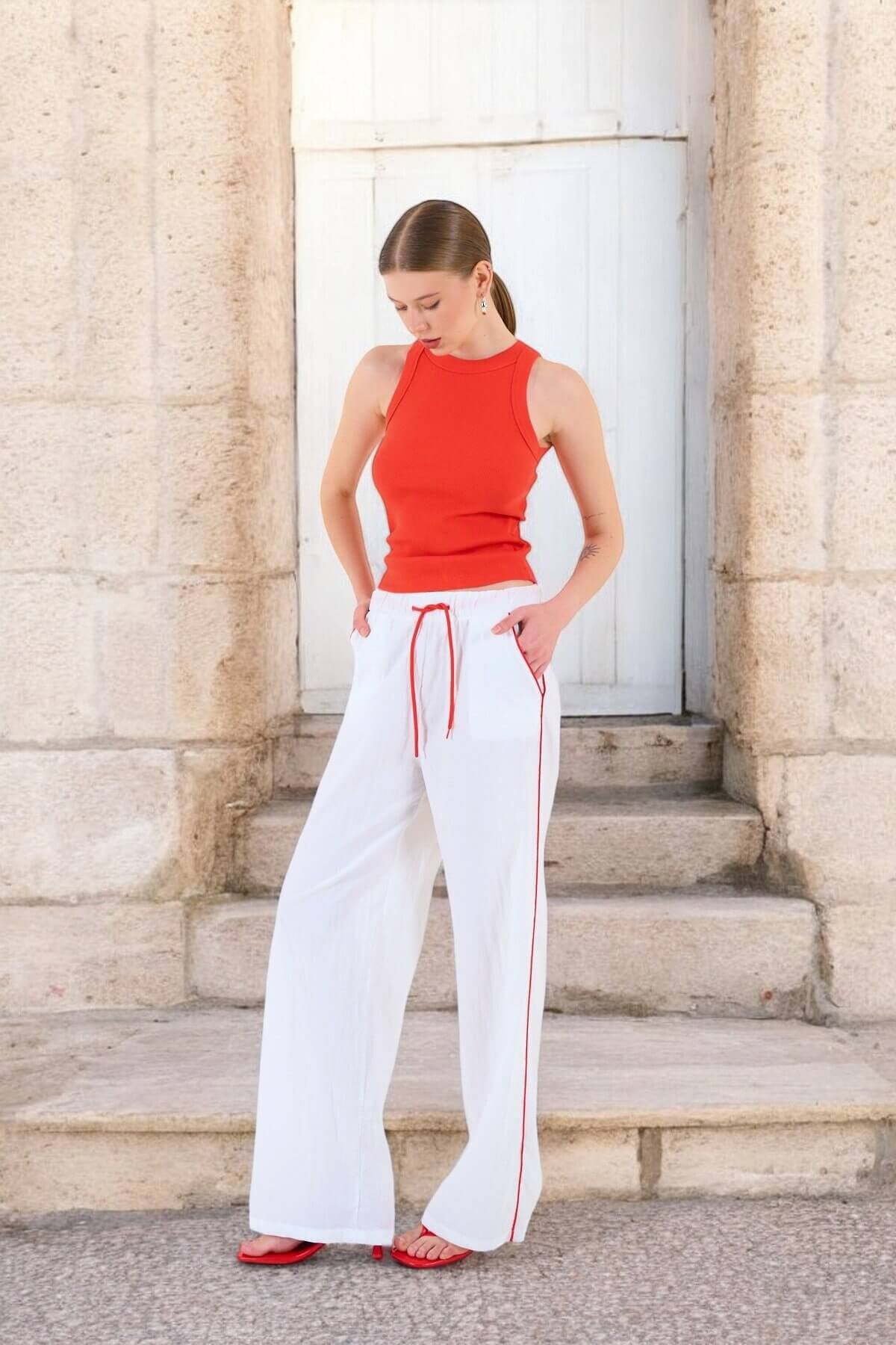 Kadın Kaşkorse Askılı Bluz