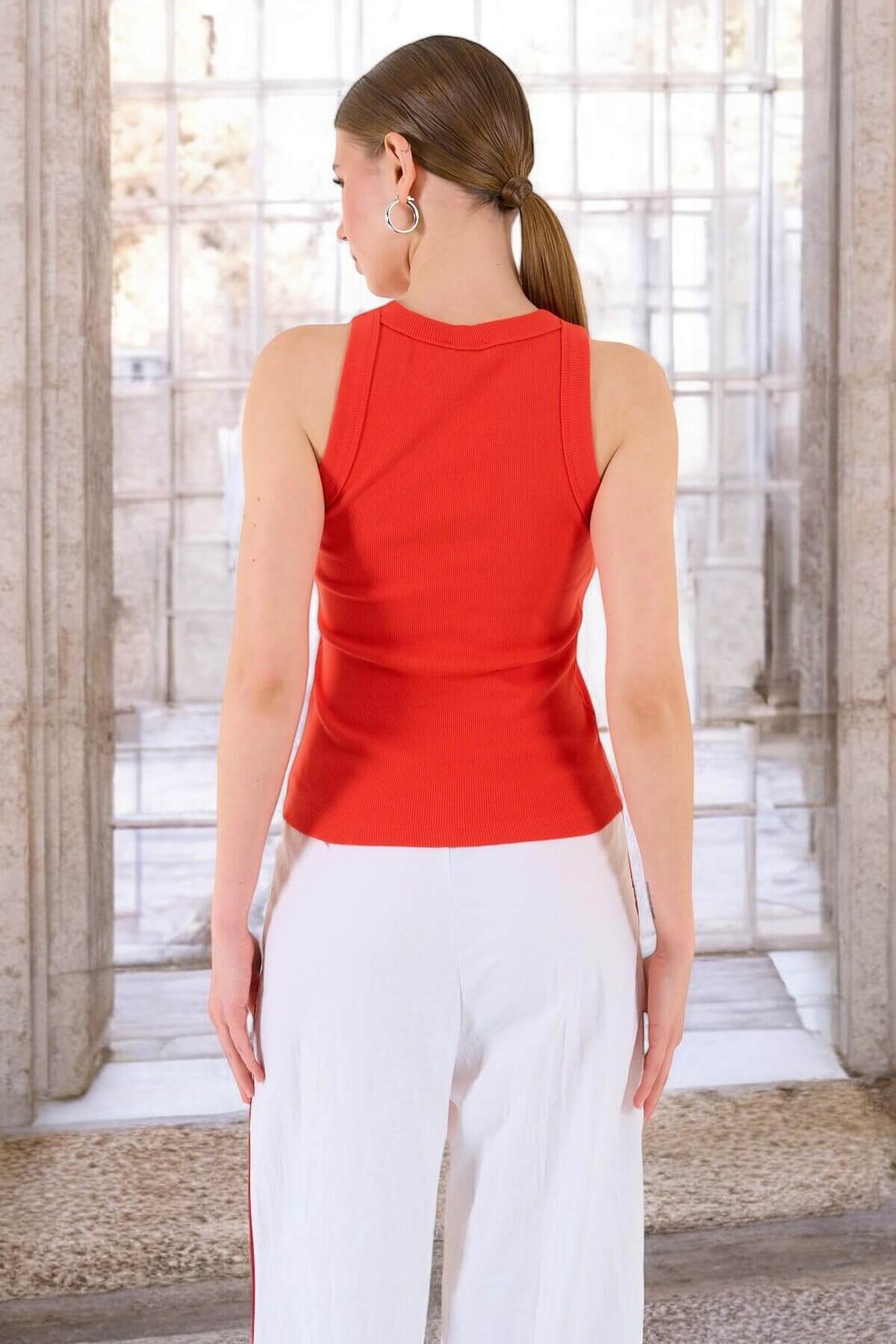 Kadın Kaşkorse Askılı Bluz