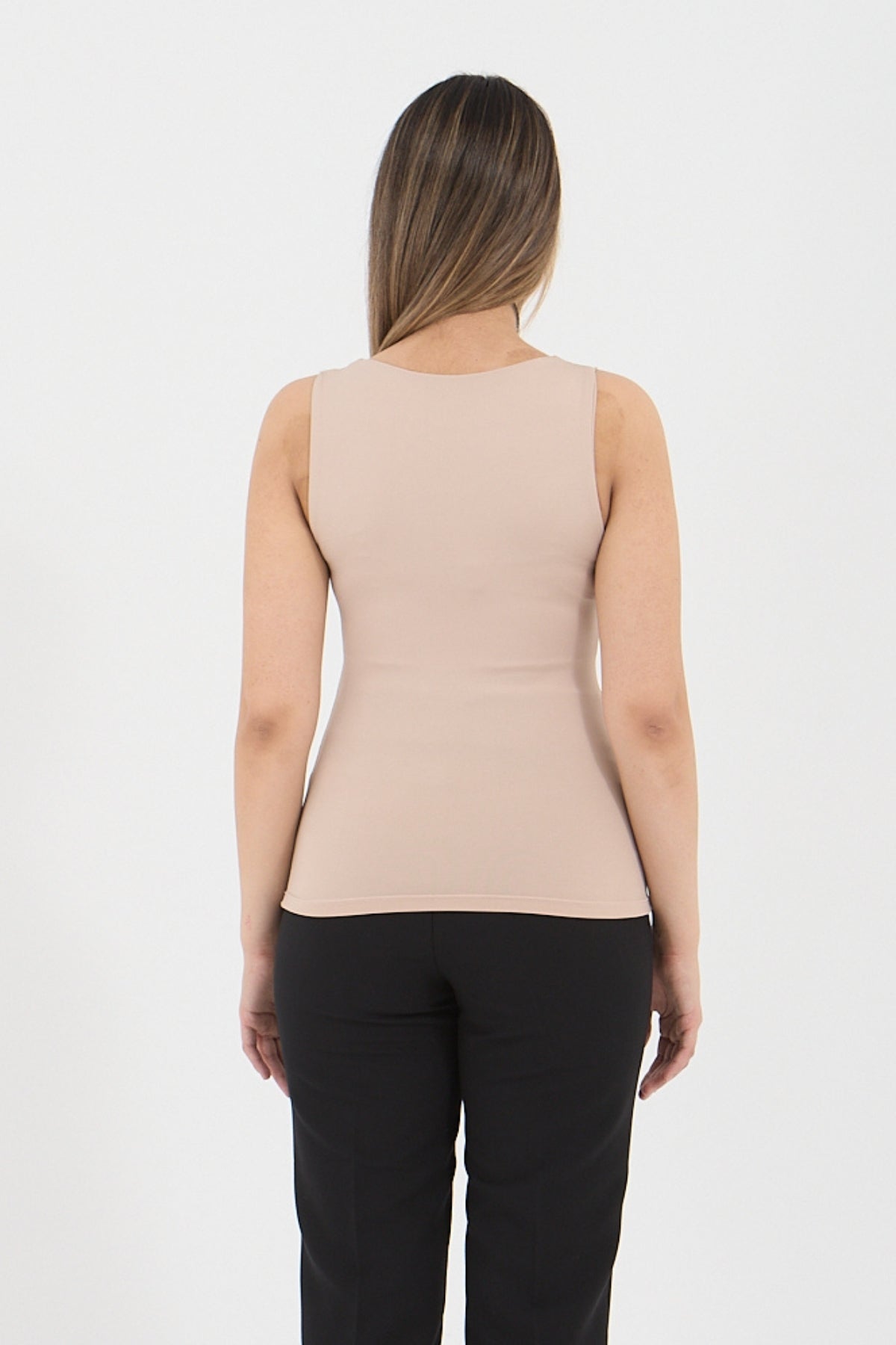 Kadın Premium Kalite Kalın Askılı Havuz Yaka Bluz