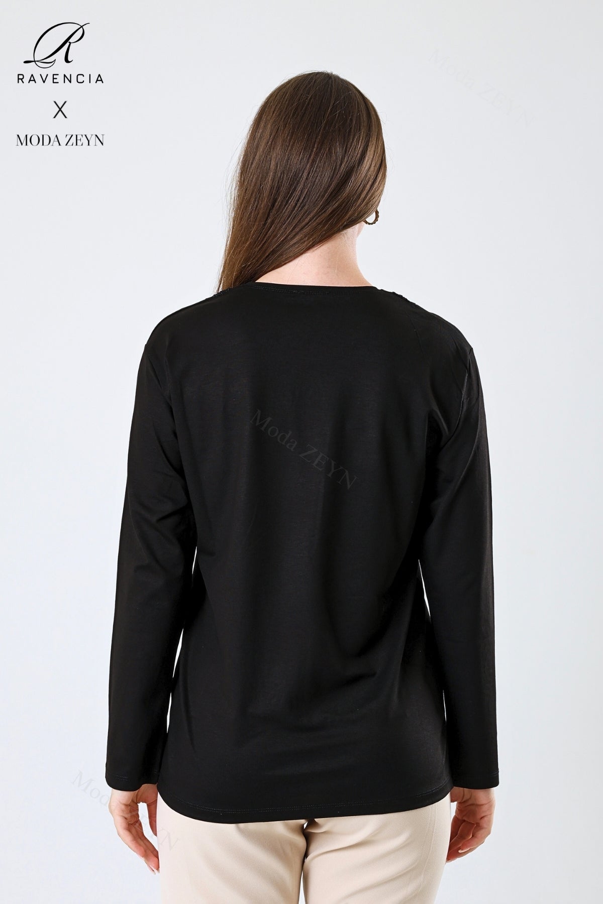 Kadın Orta Yaş Ve Üzeri Viskon Yaprak Desenli Eteği Yakası Taşlı Işlemeli Likralı Zümrüt Anne Penye