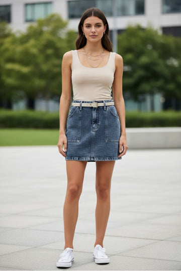 Kadın Premium Kalite Kot Etek