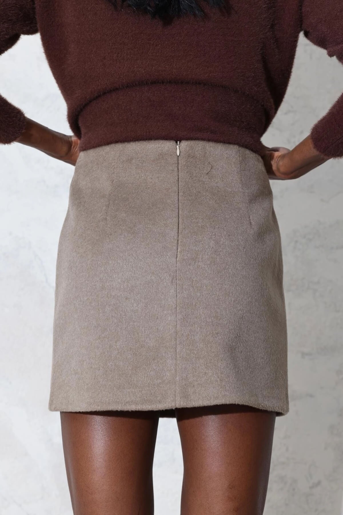 Kadın Premium Kalite Kaşe Mini Etek