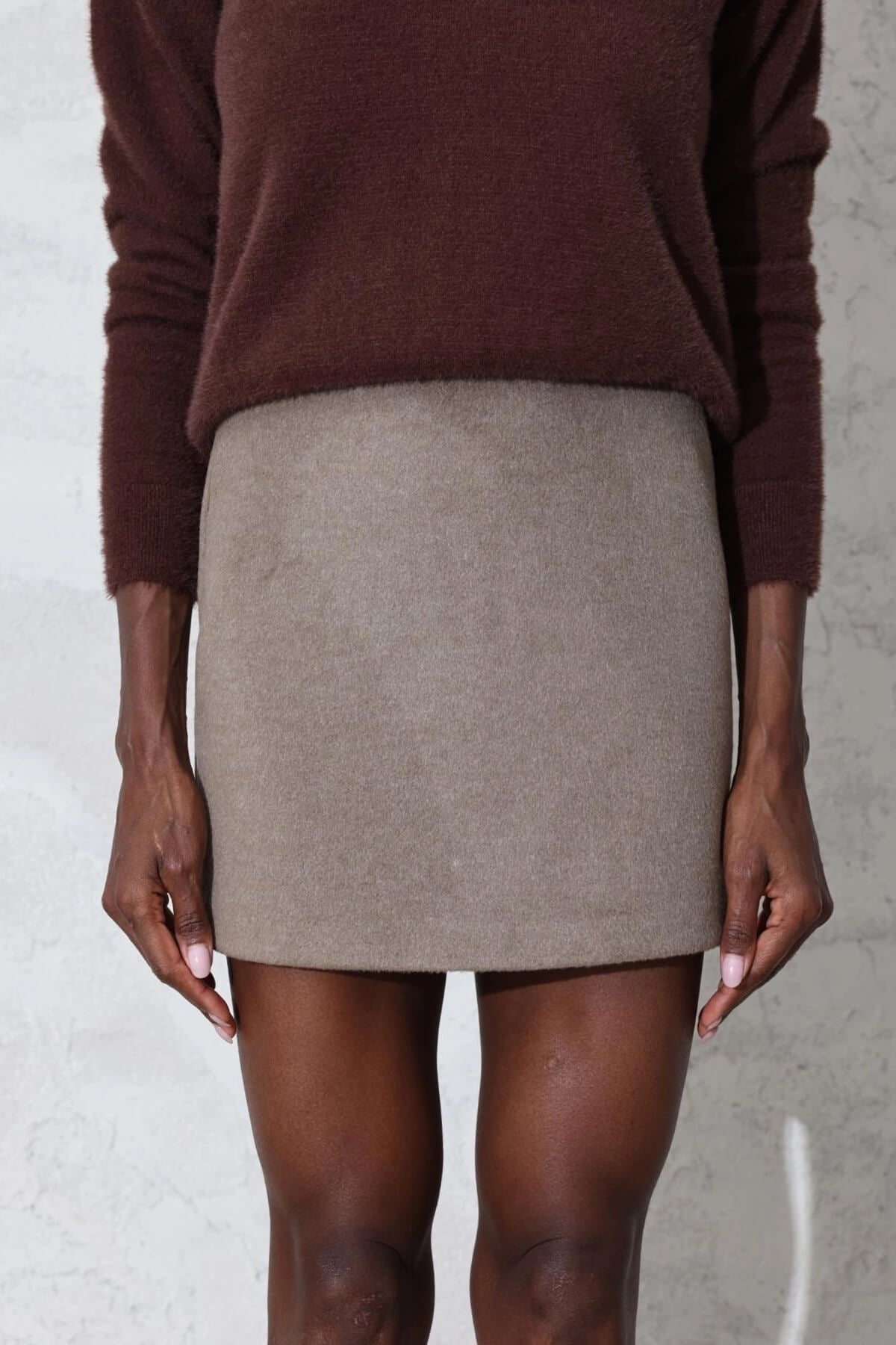 Kadın Premium Kalite Kaşe Mini Etek