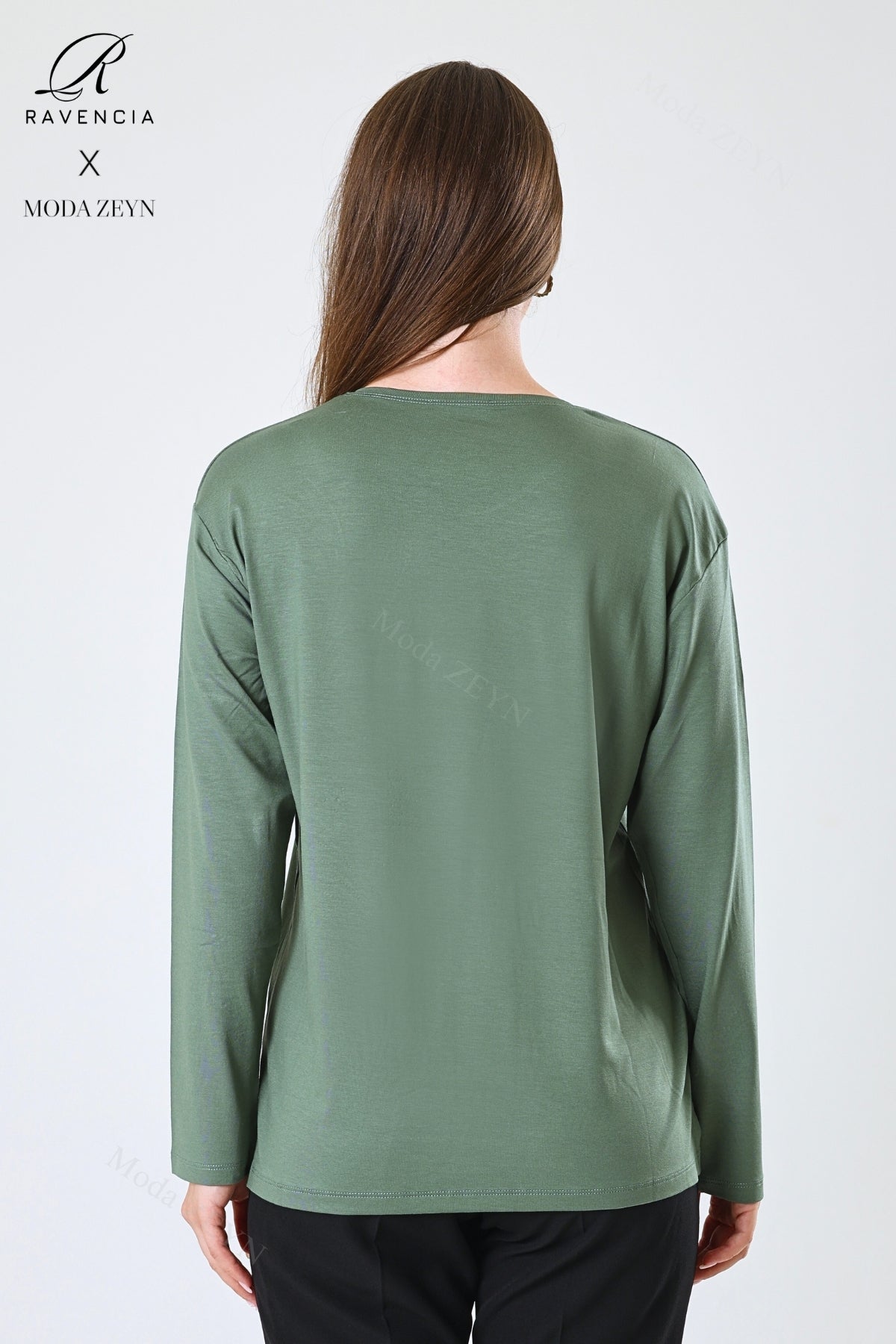 Kadın Orta Yaş Ve Üzeri Viskon Halka Şerit Desen Taşlı Işlemeli Likralı Anne Penye Bluz