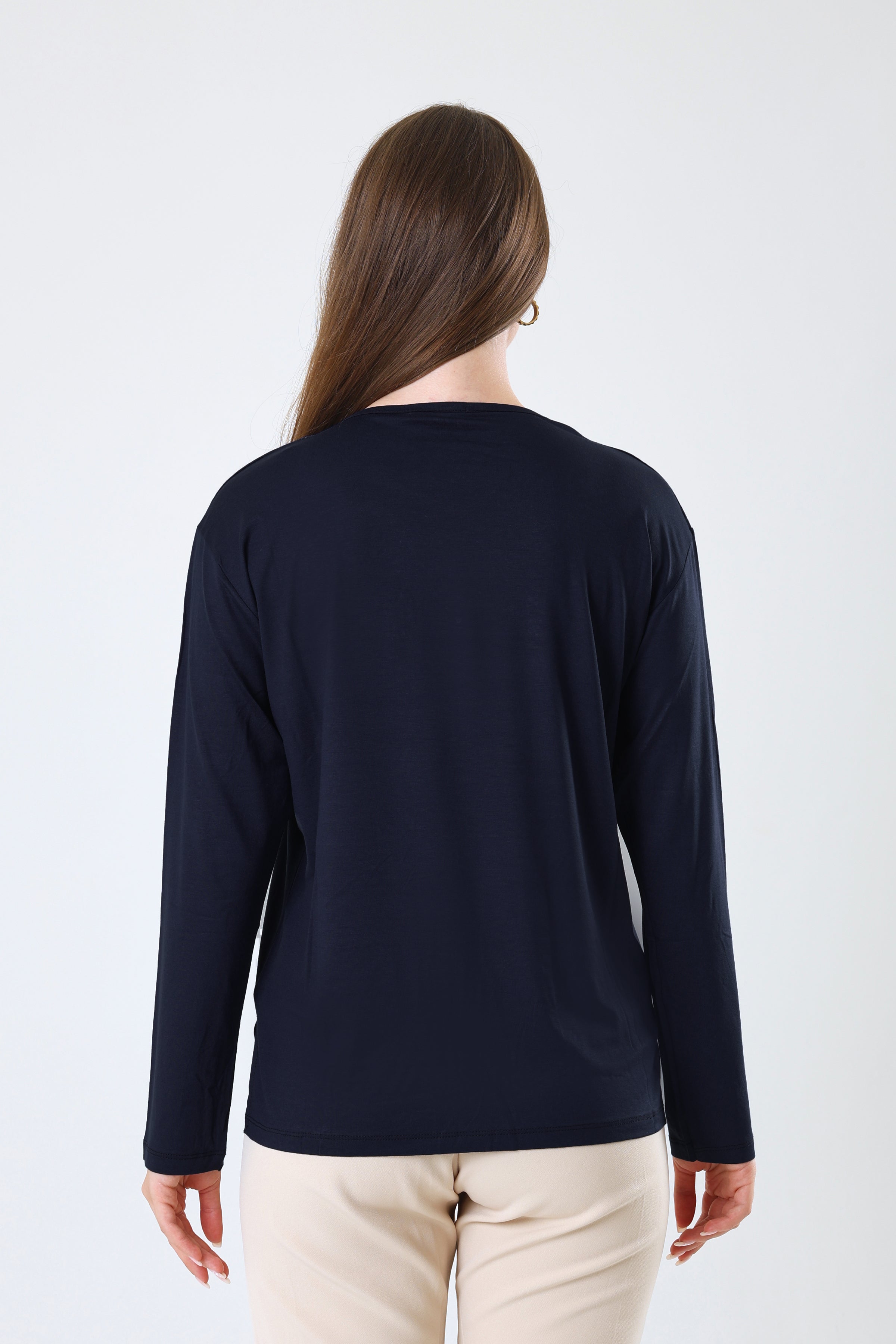 Kadın Yaprak Desenli Eteği Ve Yakası Taşlı Işlemeli Likralı Viskon Anne Penye Bluz