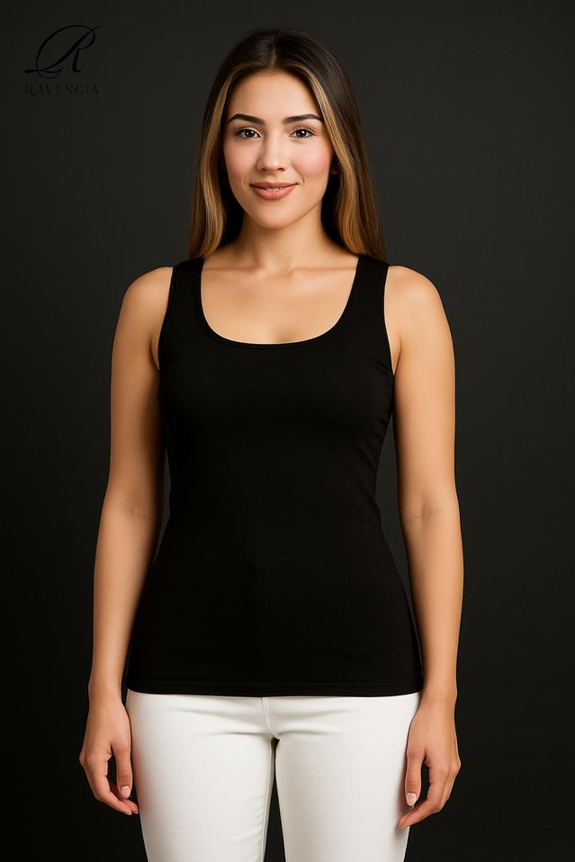 Kadın Premium Kalite Kalın Askılı Havuz Yaka Bluz