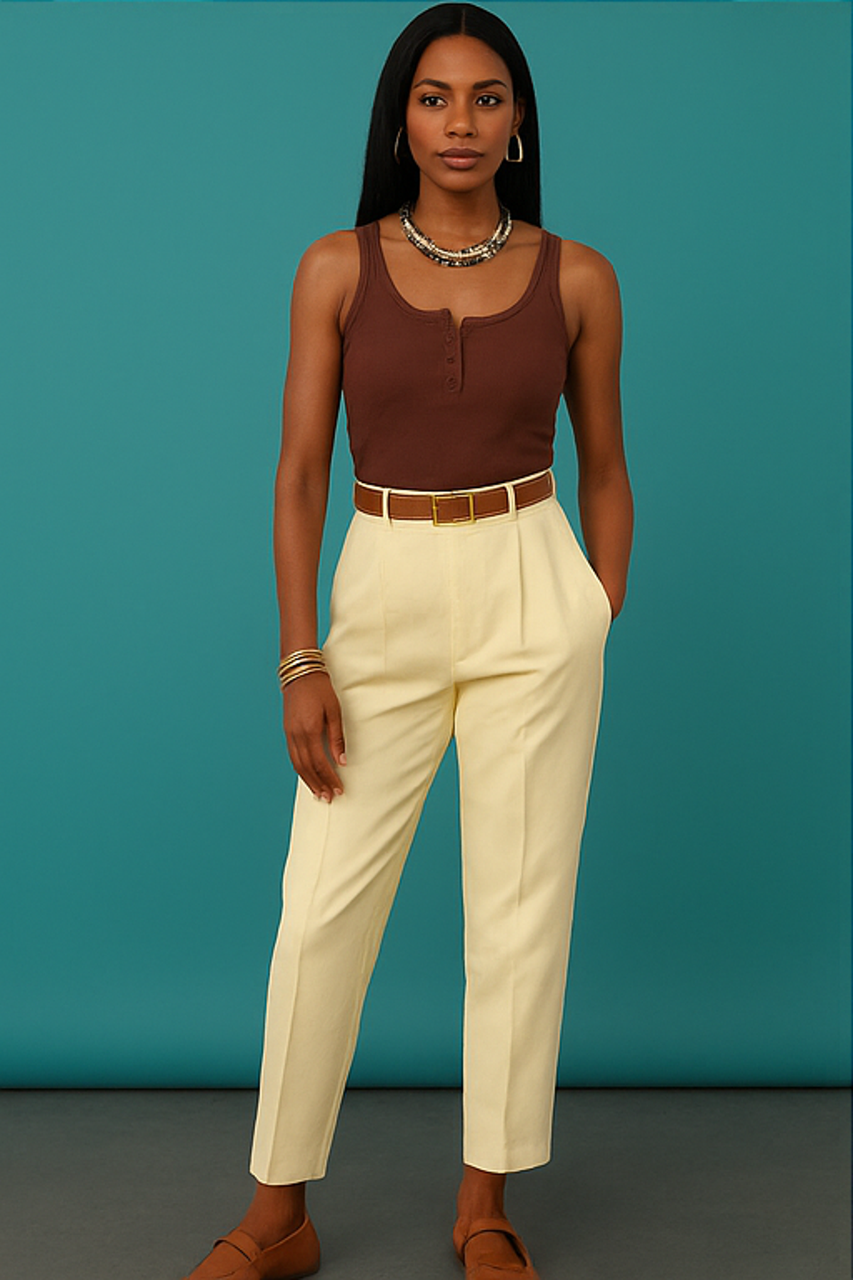 Kadın Premium Fitilli Önü Düğmeli Atlet